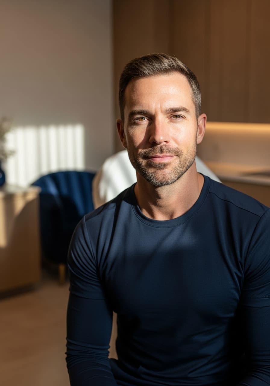 Testosterone replacement therapy fit man at IV clinic Glendale